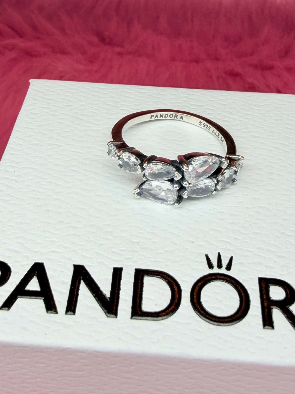Pandora Silver Clear Crystal Multi-Stone Ring